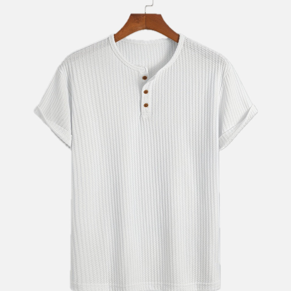 Tristan Vale Jacquard Tee - White - view 1