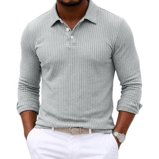 Tristan Wade Long-Sleeve Polo - Grey - view 1