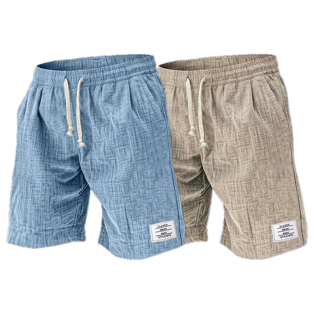 Truett Hayes Textured Shorts - Blue - view 2