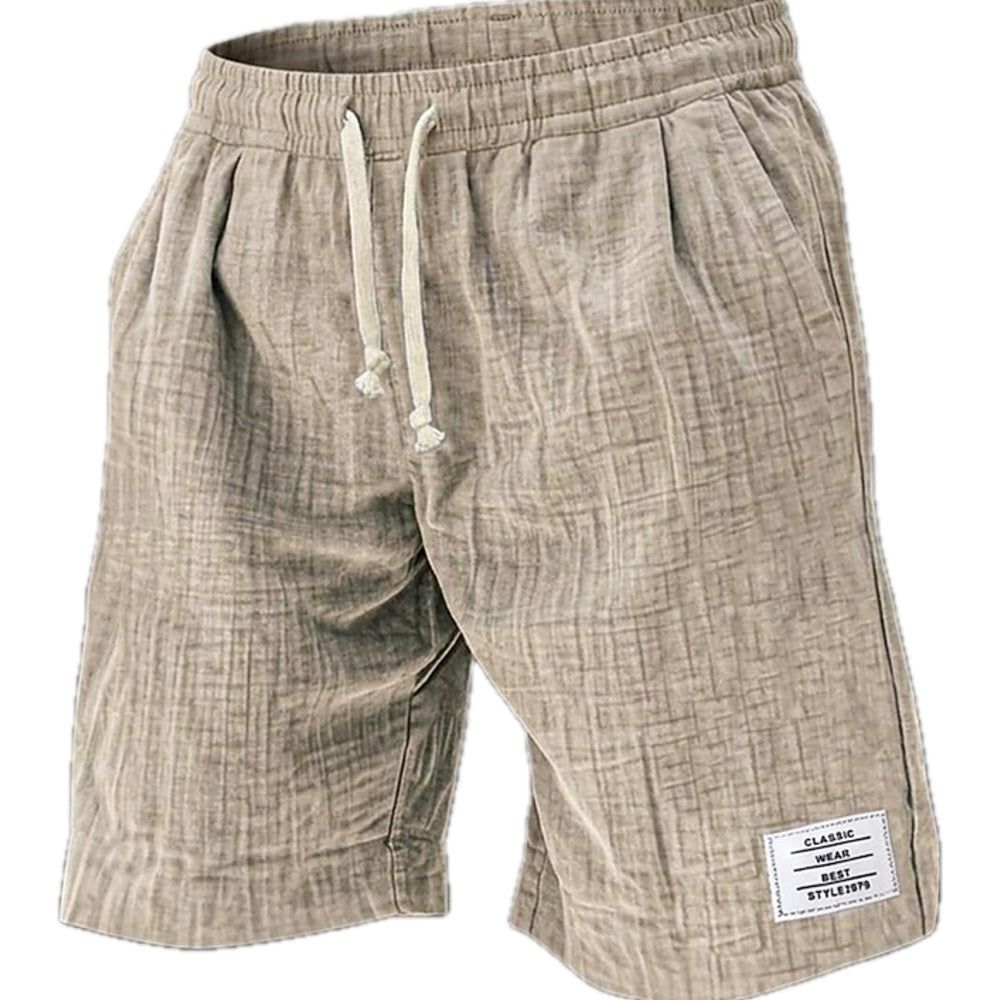 Truett Hayes Textured Shorts - Khaki - view 1