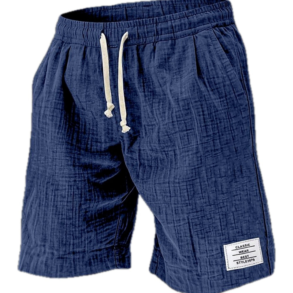Truett Hayes Textured Shorts - Navy - view 1