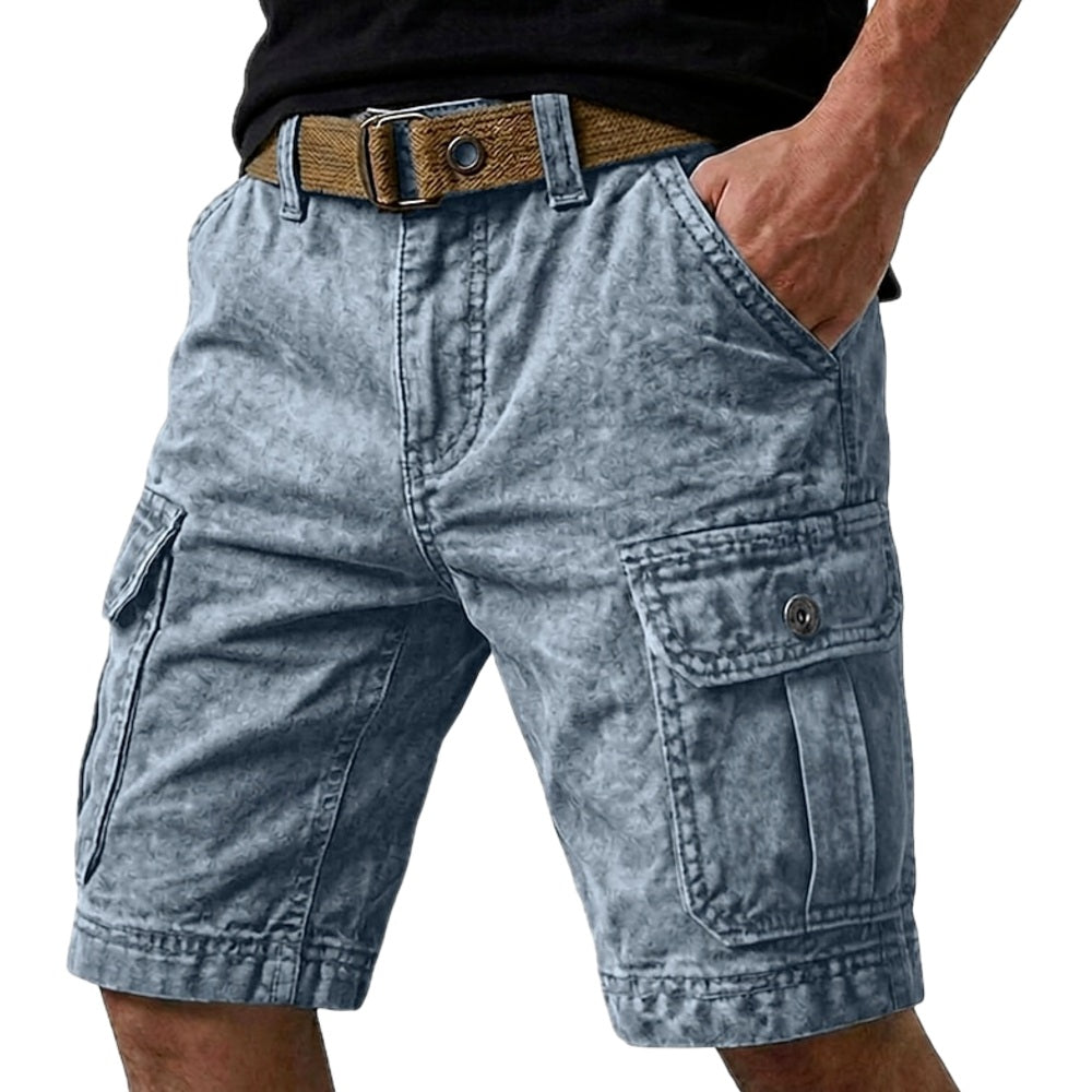 Vance Rowan Acid-Wash Shorts - Blue - view 1