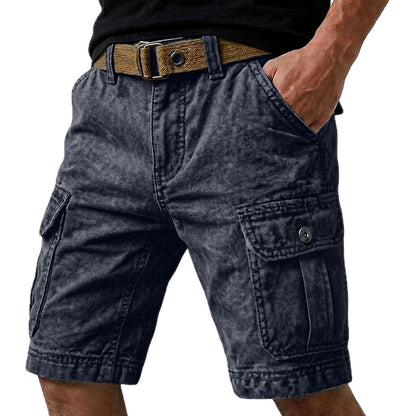 Vance Rowan Acid-Wash Shorts - Navy - view 1