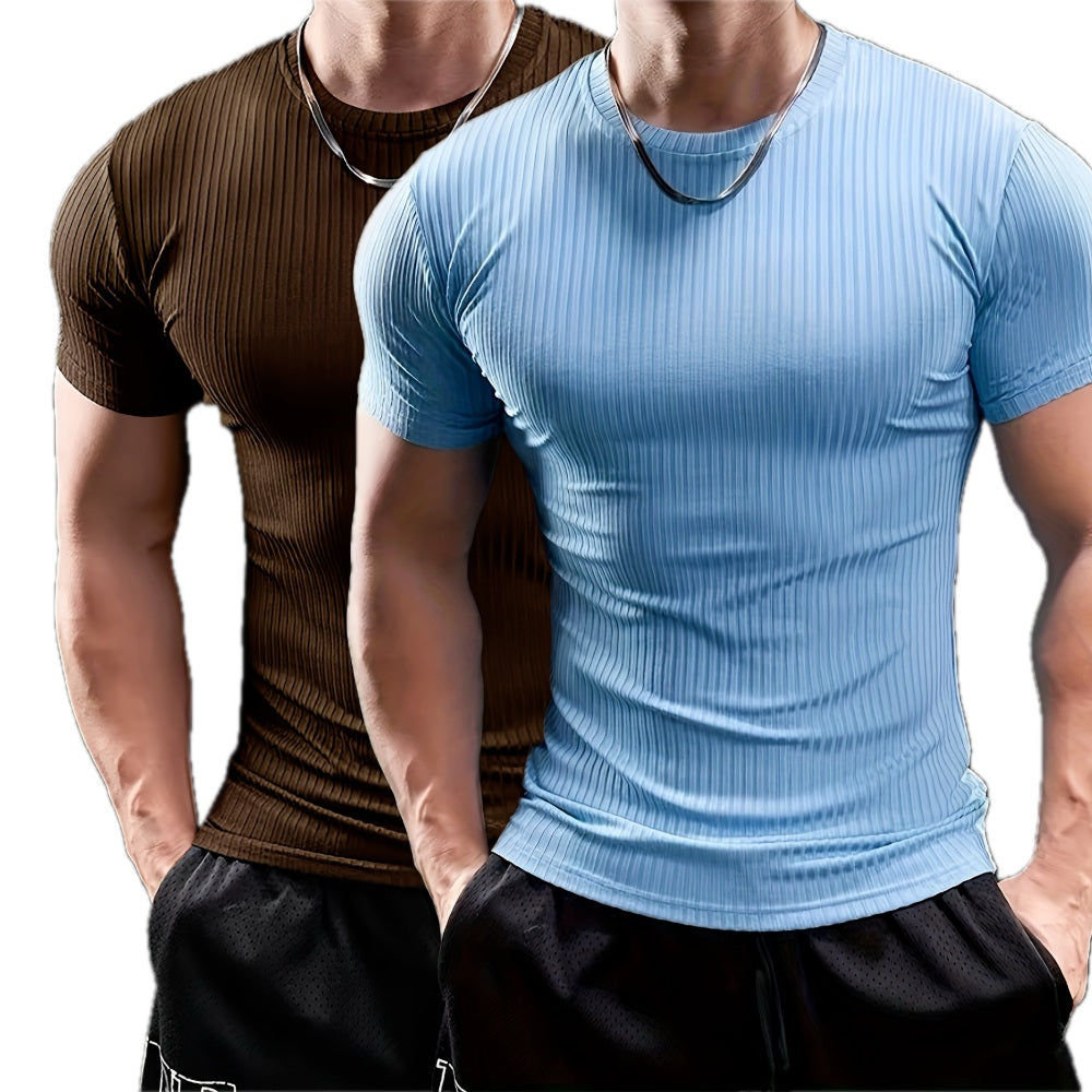Vaughn Carter Ribbed Tee - Blue - view 2