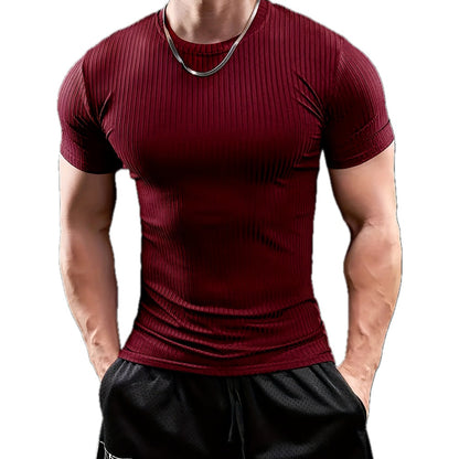 Vaughn Carter Ribbed Tee - Red - view 1