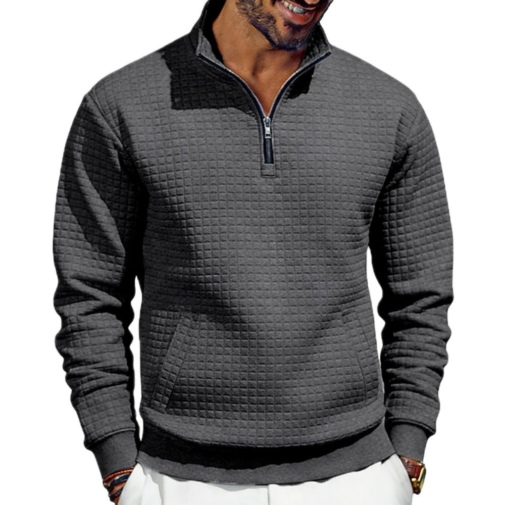 Vaughn Cole Quarter-Zip Sweatshirt - Dark Gray - view 1