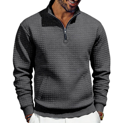 Vaughn Cole Quarter-Zip Sweatshirt - Dark Gray - view 1