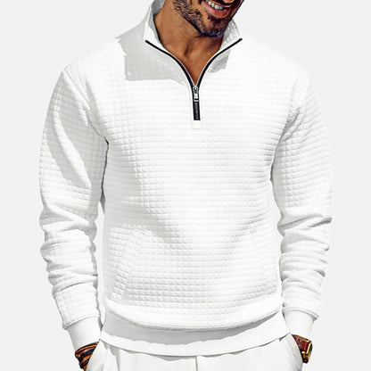 Vaughn Cole Quarter-Zip Sweatshirt - White - view 1