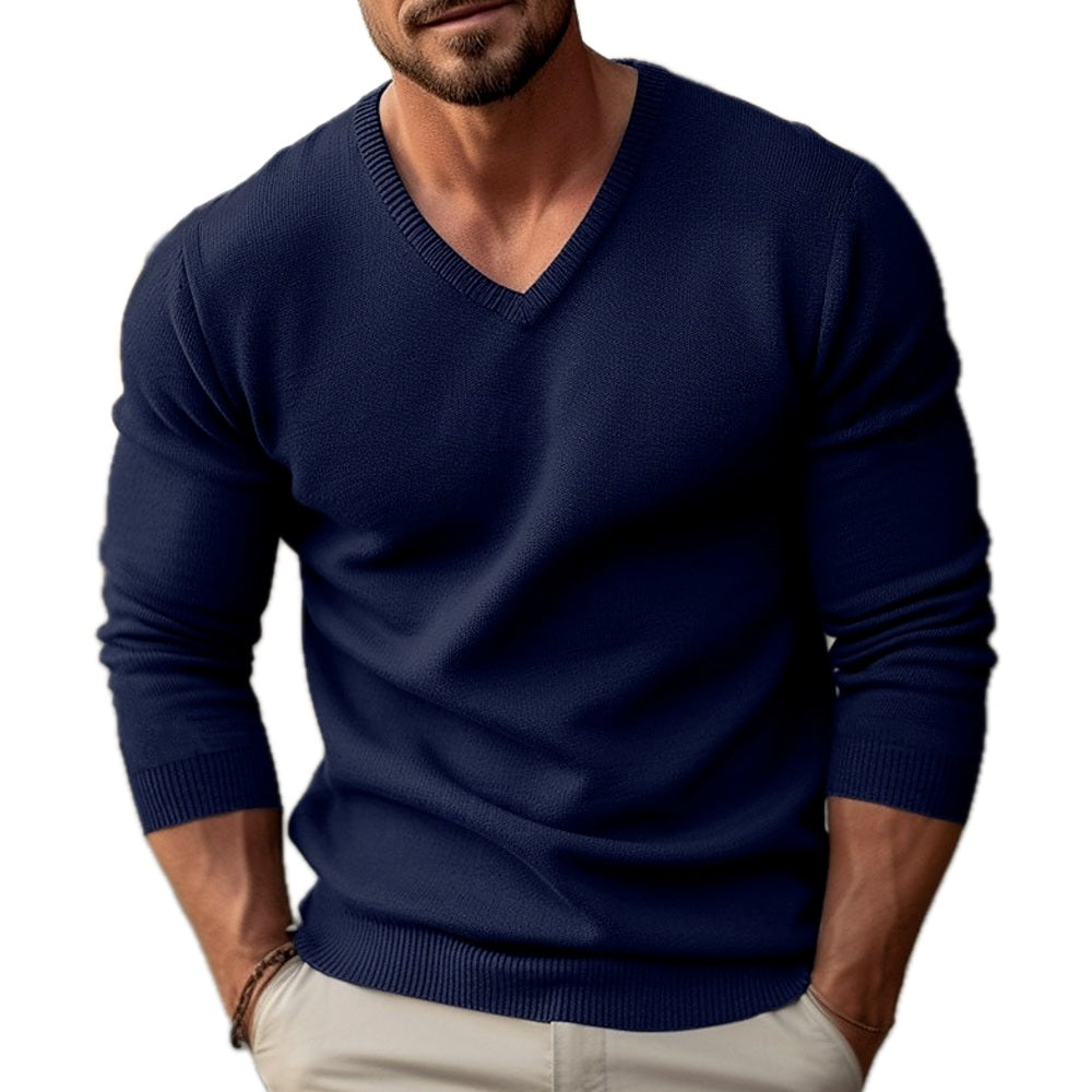 Vaughn Ellis V-Neck Sweater - Navy - view 1