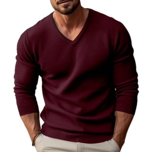 Vaughn Ellis V-Neck Sweater - Red - view 1