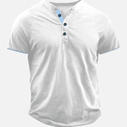Vaughn Pierce Button Henley - White - view 1
