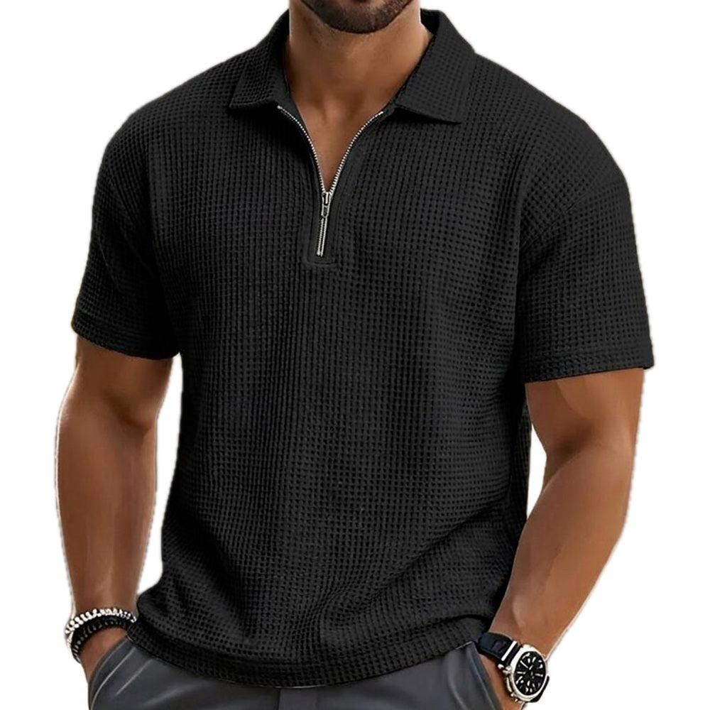 Vaughn Reed Quarter-Zip Polo - Black - view 1