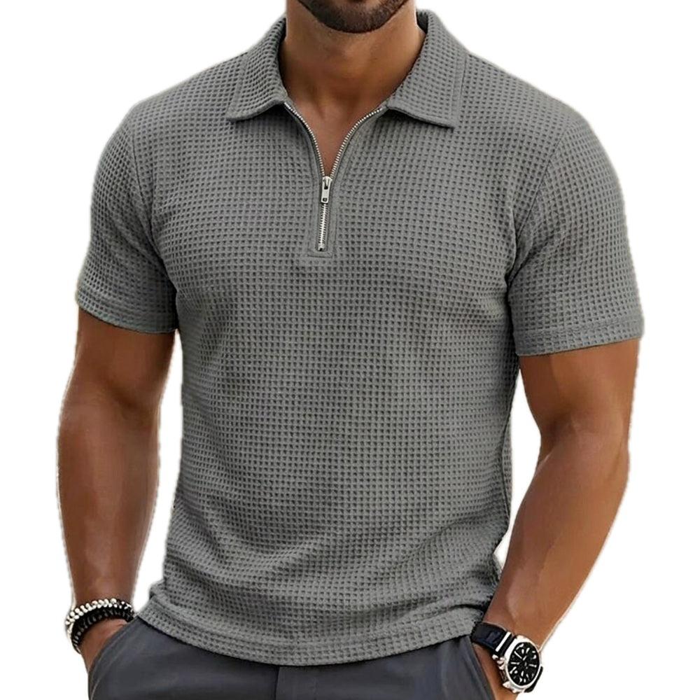 Vaughn Reed Quarter-Zip Polo - Grey - view 1