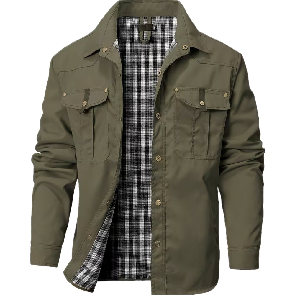 Warren Isaac Leo Shirt - Olive - view 1
