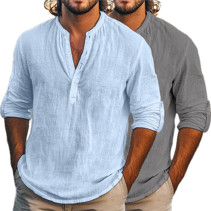Wesley Pike Pocket Henley - Blue - view 2
