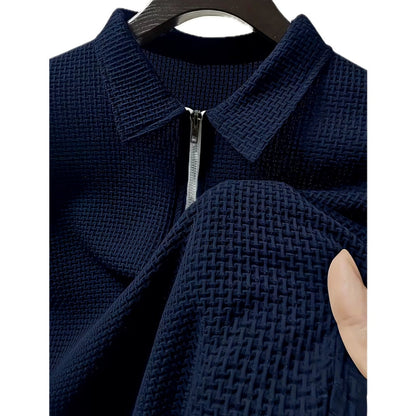 Wesley Quinn Half-Zip Shirt - Navy - view 1