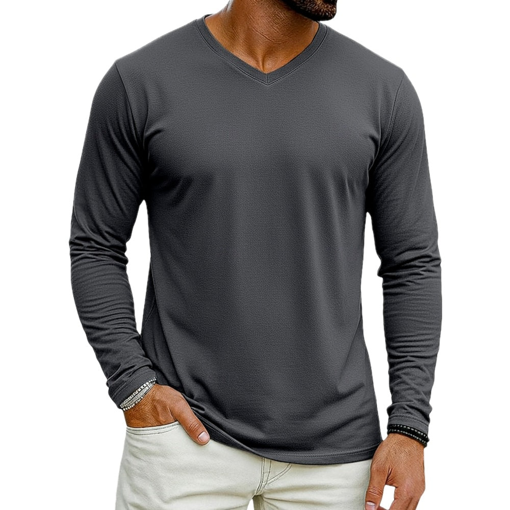 Wesley Rowan V-Neck Tee - Grey - view 1