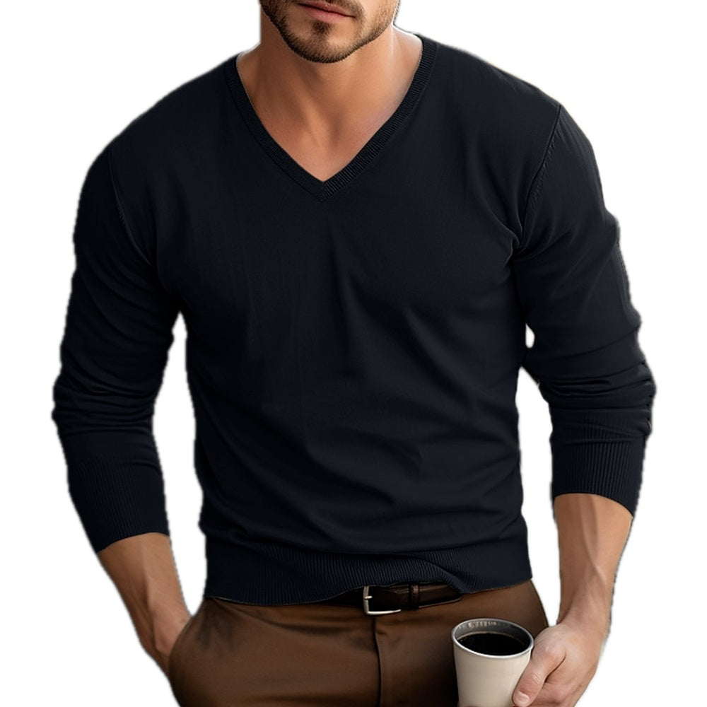 Xander Miles V-Neck Sweater - Black - view 1