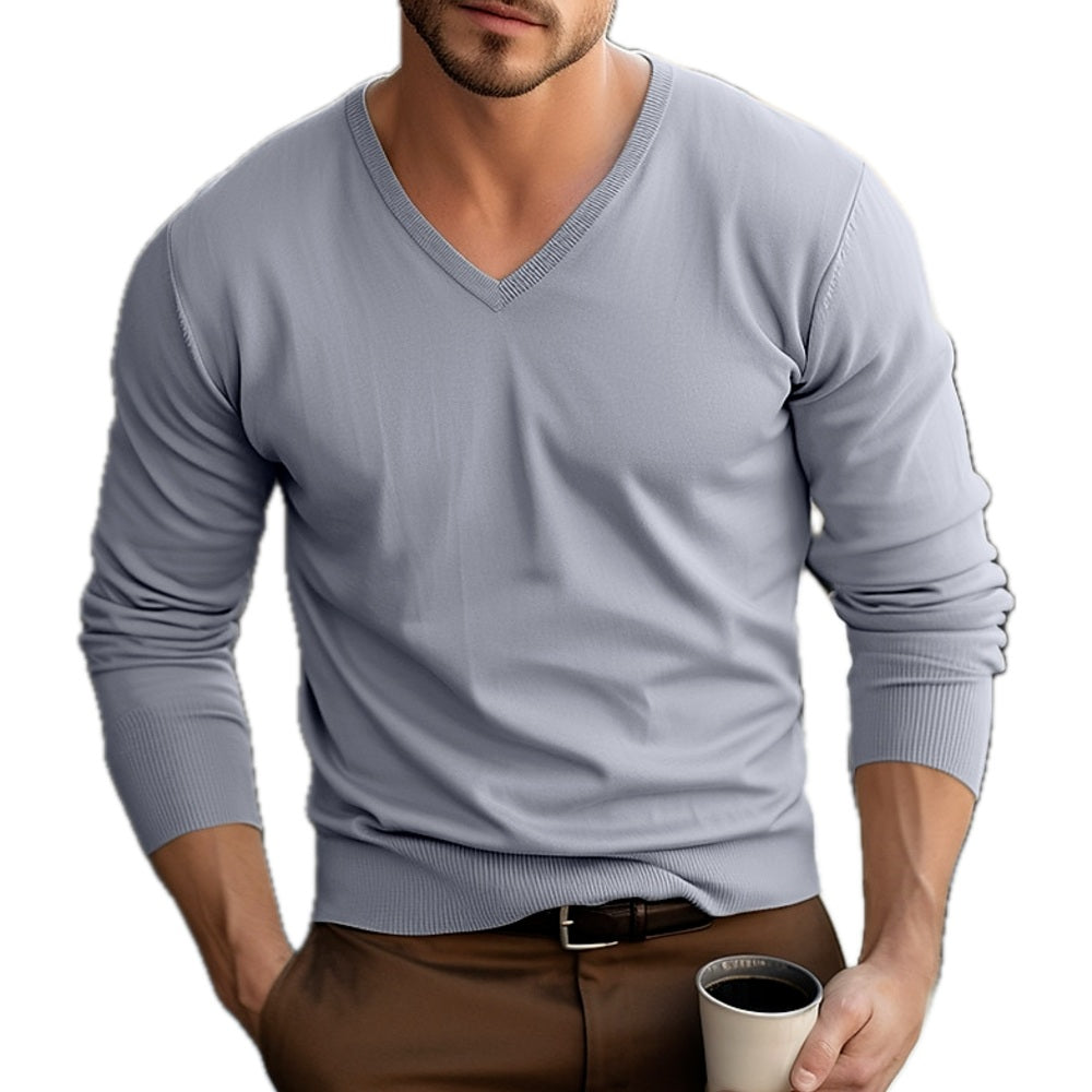 Xander Miles V-Neck Sweater - Grey - view 1
