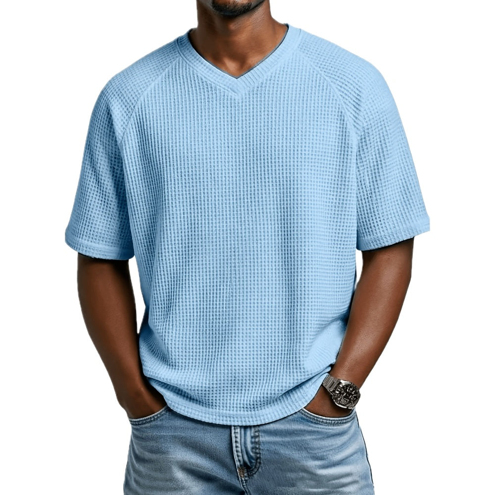 Xander Reece V-Neck Tee - Blue - view 1