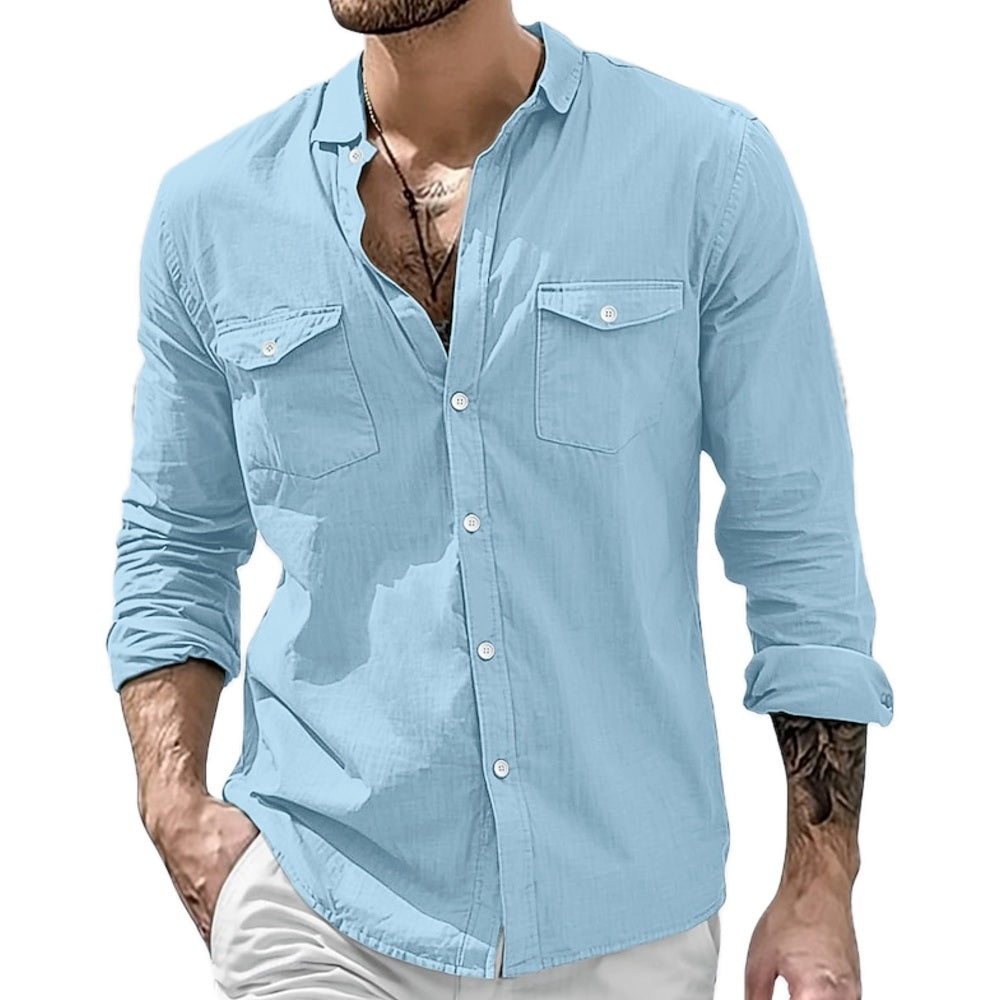 Xander Reed Pocket Shirt - Blue - view 1