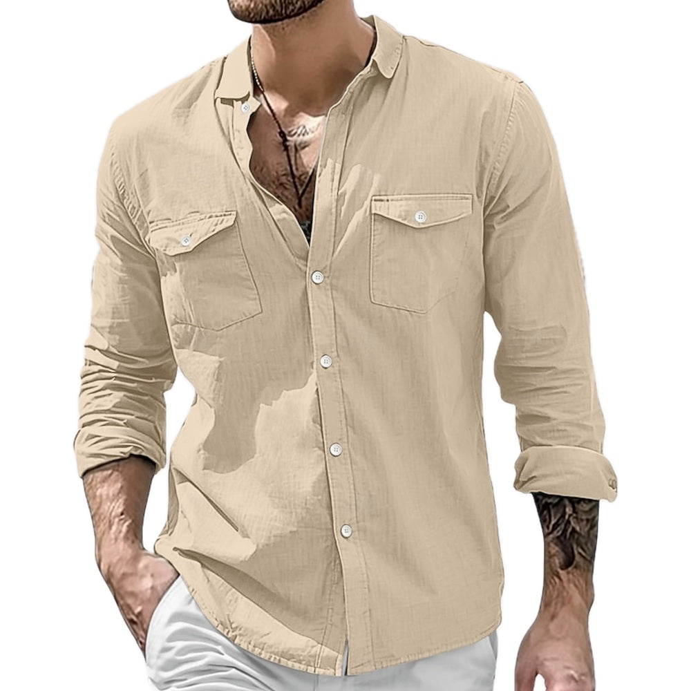 Xander Reed Pocket Shirt - Khaki - view 1