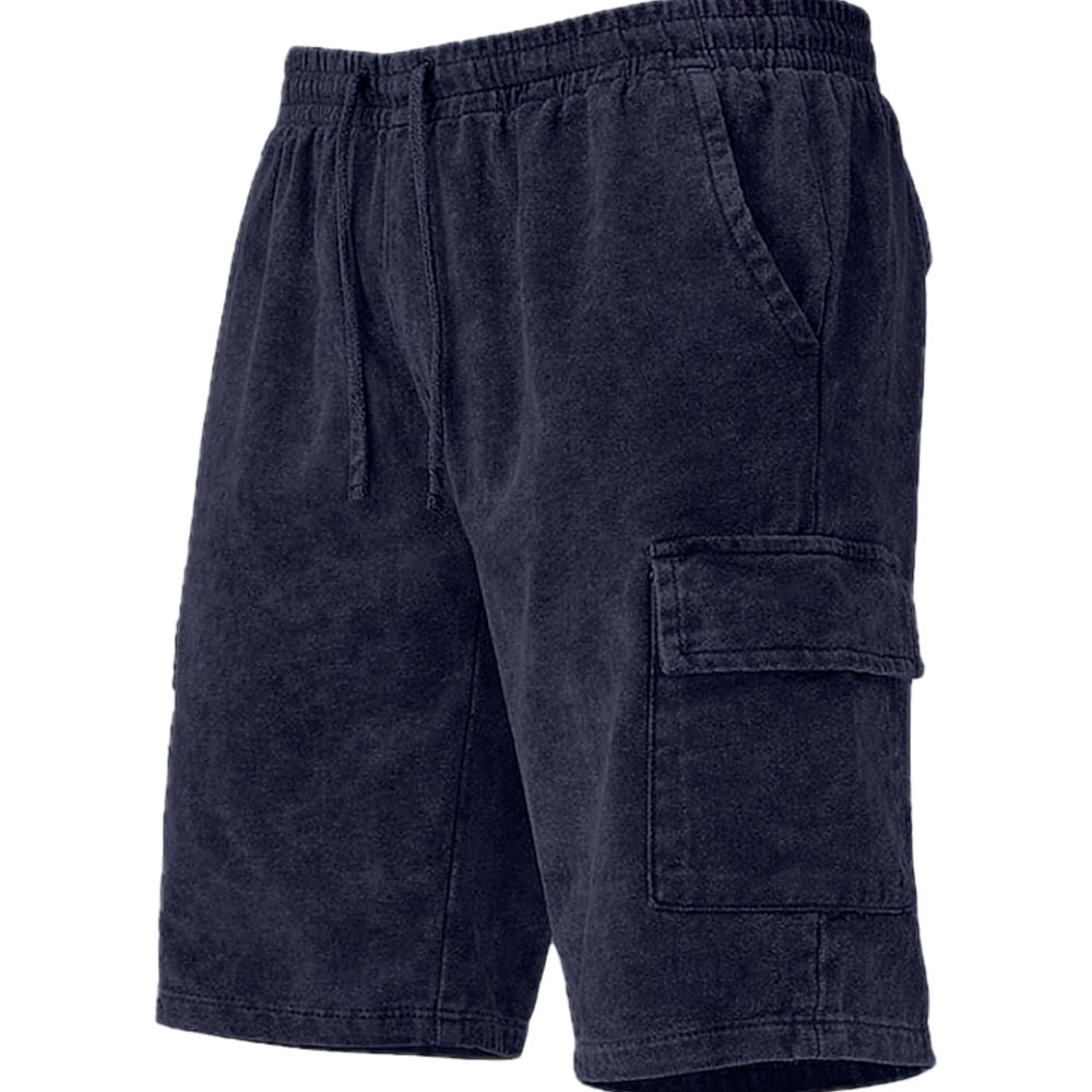 Xavier Cole Acid-Wash Shorts - Navy - view 1