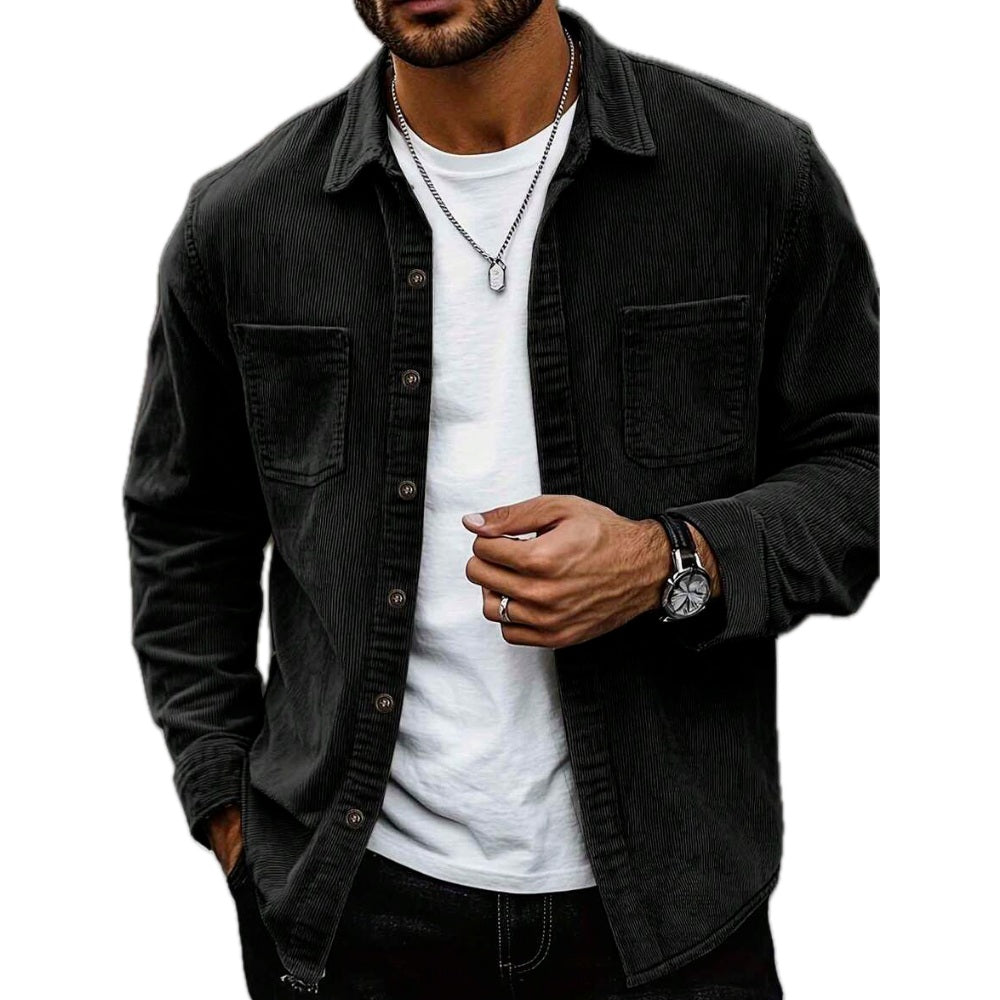 Yates Mercer Pocket Shacket - Black - view 1