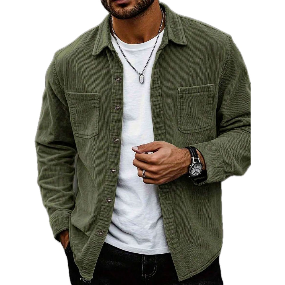Yates Mercer Pocket Shacket - Olive - view 1