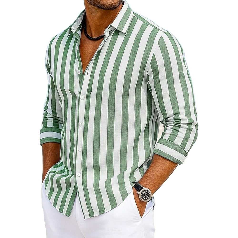 York Bennett Striped Shirt - Green - view 1