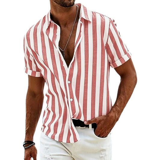 Zander Quinn Striped Shirt - Pink - view 1