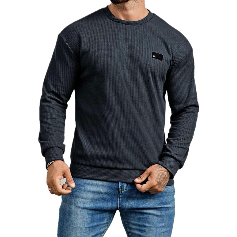 Zane Foster Patch Sweatshirt - Navy - view 1