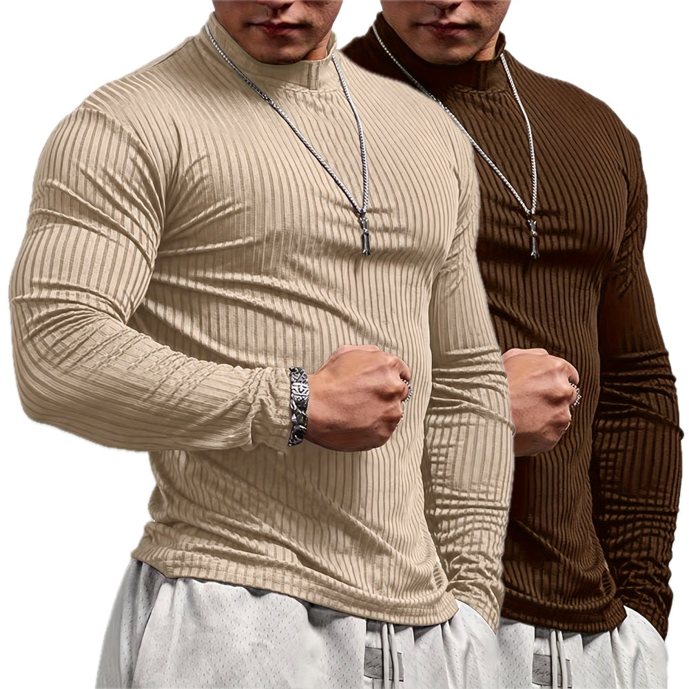 Zane Oliver Ribbed Tee - Champagne - view 2