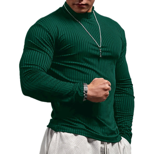 Zane Oliver Ribbed Tee - Green - view 1