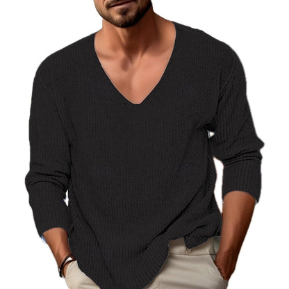 Zane Oliver V-Neck Sweater - Black - view 1