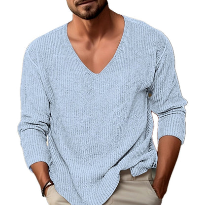 Zane Oliver V-Neck Sweater - Blue - view 1