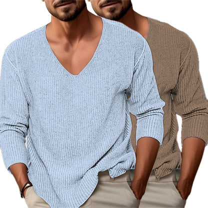 Zane Oliver V-Neck Sweater - Blue - view 2