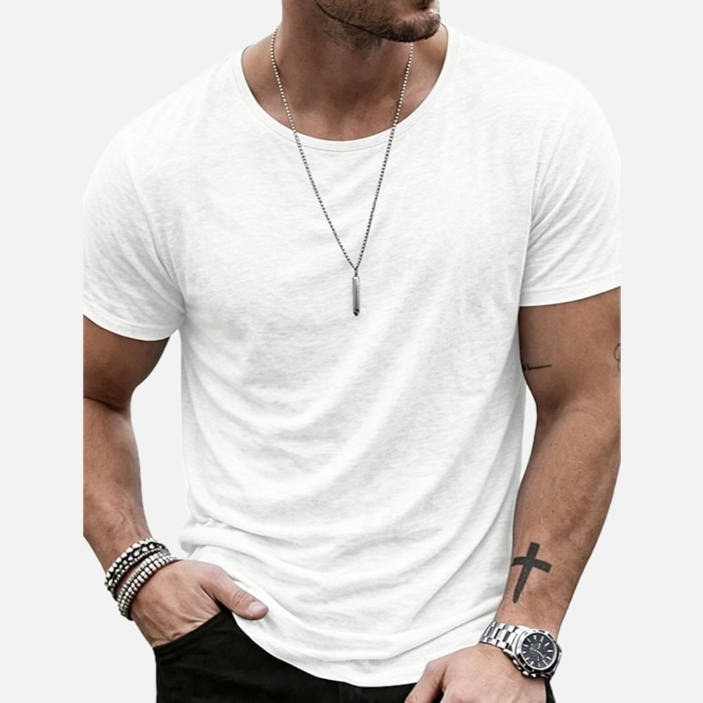 Zavier Cole Crew-Neck Tee - White - view 1