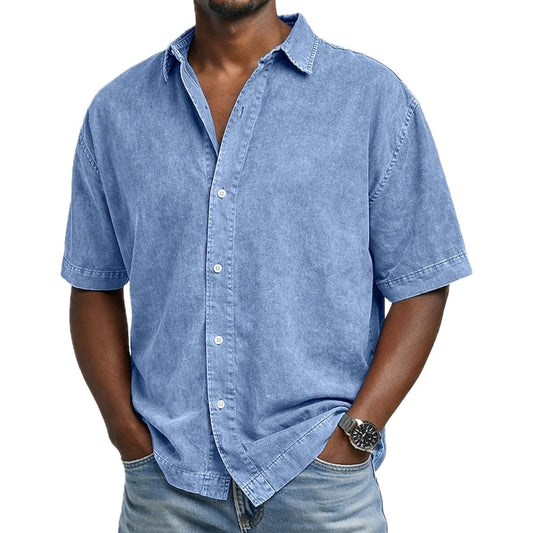 Zavier Grant Acid-Wash Shirt - Blue - view 1